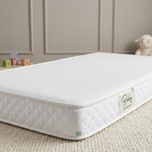Colchão para Berço Baby Liso 130x60x10 Impermeável Branco – Prorelax