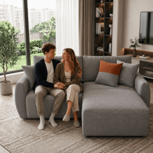 Sofá Retrátil e Reclinável SOHO – Conforto, Estilo e Resistência - Chumbo